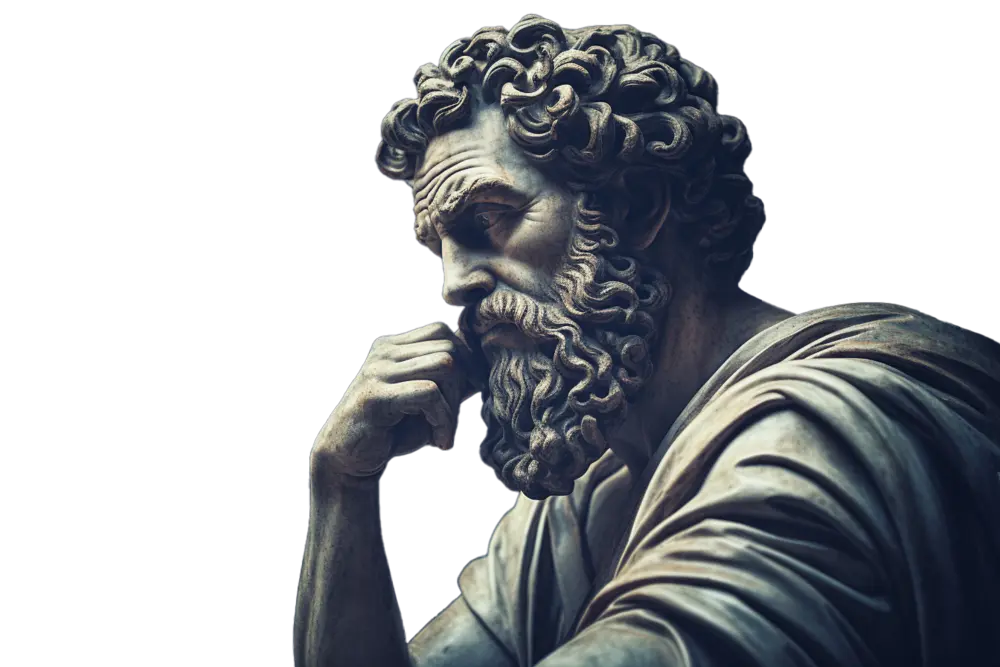 Classical bust representing Epictetus